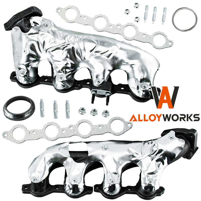 L+R Set Exhaust Manifold For 99-2013 Chevy Silverado GMC Sierra Tahoe 1500 2500