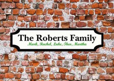 Personalised Surname Street Sign Metal Wall Door Bedroom Plaque Family Gift