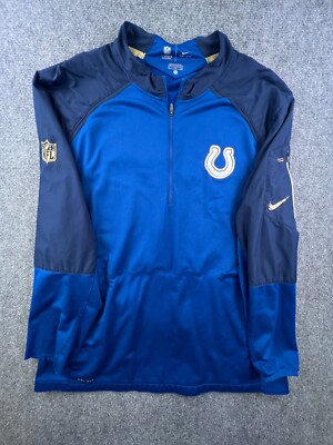 Indianapolis Colts Nike NFL On Field Apparel Jacket Men's Blue Long Sleeve XL