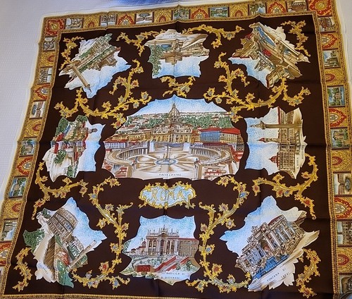 Vintage Rome Souvenir Scarf - Picture 1 of 10