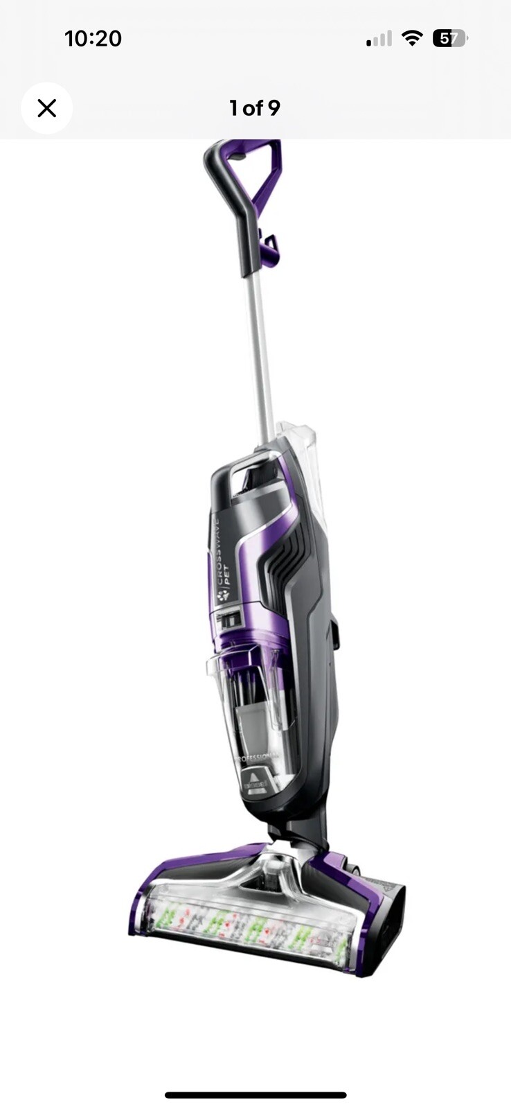 Bissell 2306A CrossWave Pet Pro AllInOne MultiSurface Cleaner Purple
