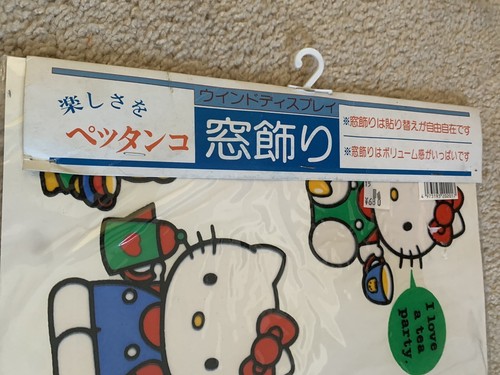 Decalcomanie Hello Kitty Window Clings, nuove vecchie stock set 1991 sigillate Sanrio Clover - Foto 2 di 11