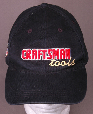 Craftsman Tools Hat-3D Embroidered Logo-Black-USA-Hook & Loop-Work Construction.
