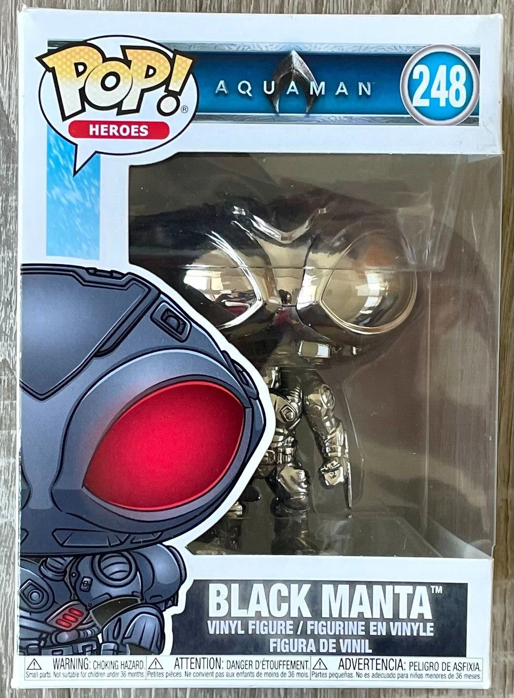 Aquaman - Manta Negra - Nº 248 Marvel DC Funko POP Figura Vinilo NUEVO EMBALAJE ORIGINAL