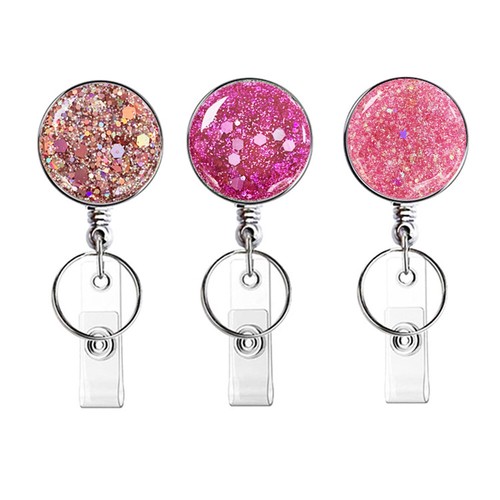 New Retractable Keychain ID Card Badge Holder Doctor Nurse Clip Badge Reel Clip - Picture 3 of 24
