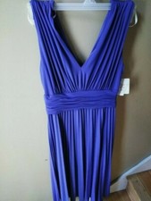 Suzi Chin Maggy Boutique Peri Winkle Fit Flare Cocktail Dress Size 8