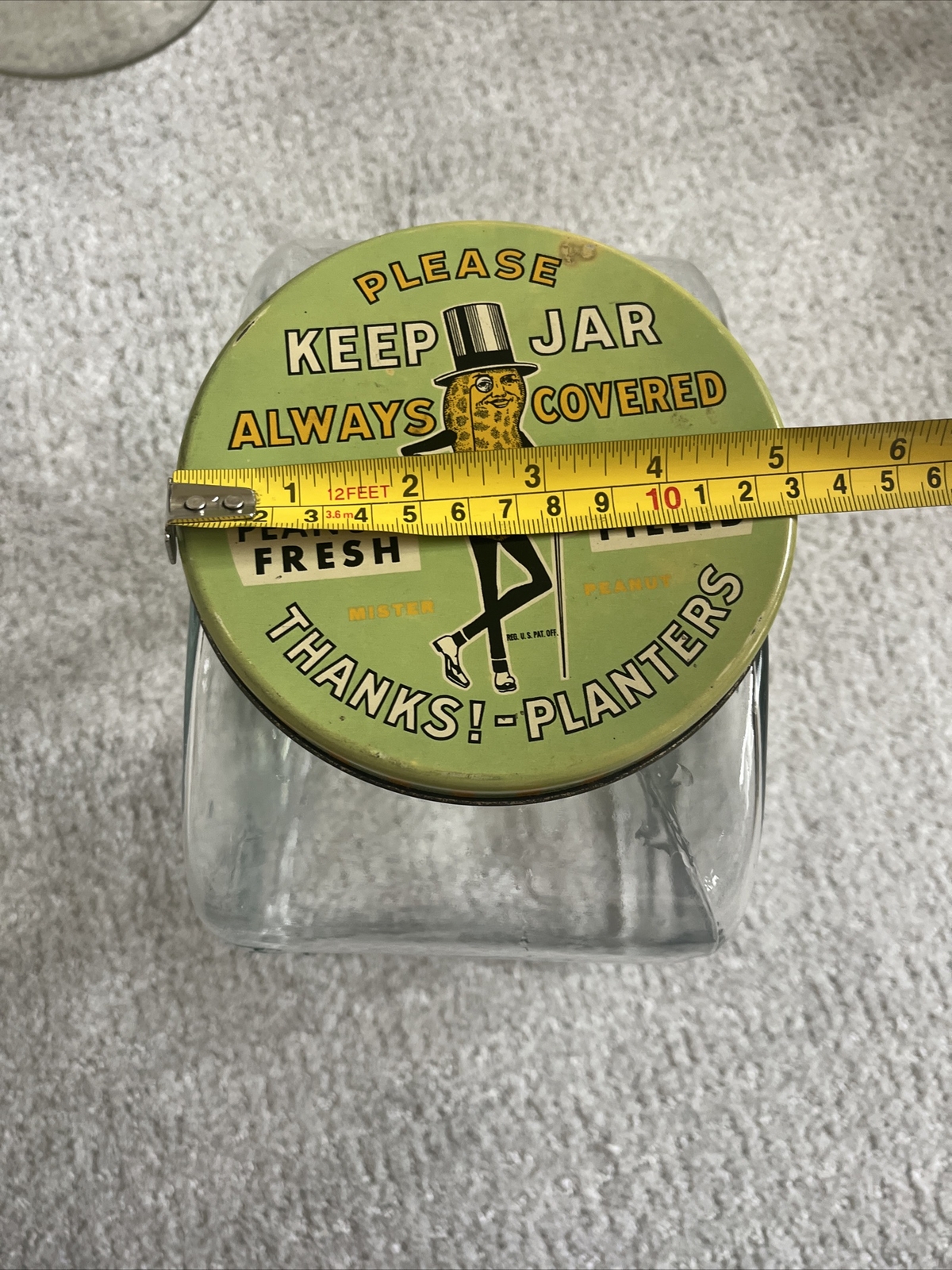 Vintage 1940 Planters Peanuts Leap Year Glass Jar Mr.Peanuts eBay