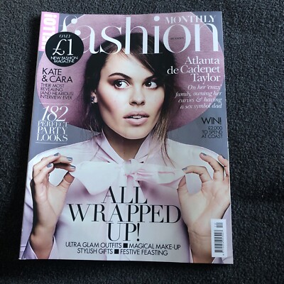 Hello UK Fashion Magazine Atlanta de Cadenet Taylor December 2015 *brand new*