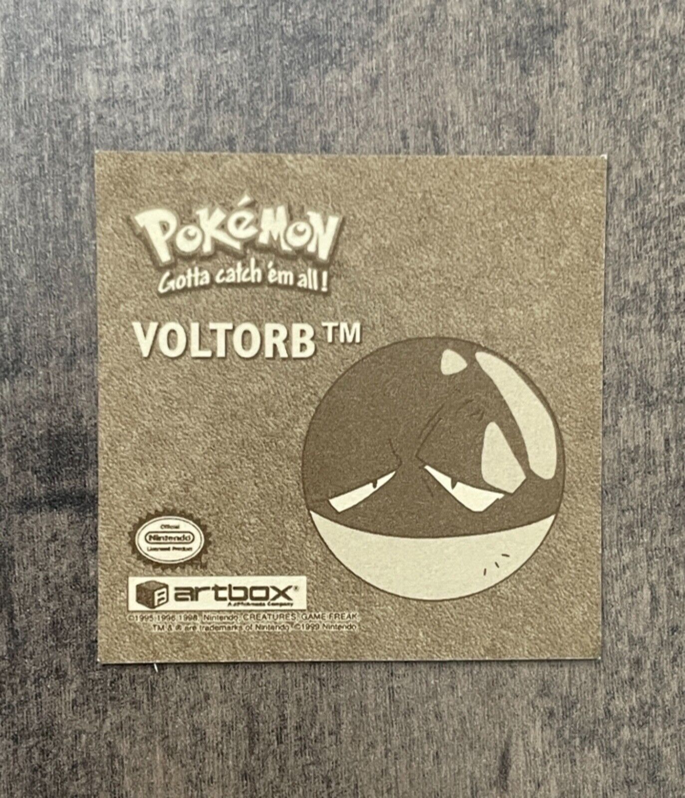 Pokemon Voltorb Sandylion Sticker Card