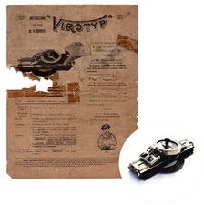 Original Instruction Card for Virotyp Typewriter Vtg Index Machine a Ecrire thumbnail