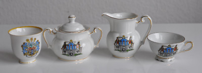 B&L Leuchtenburg Triptis luck on! Freiberg i/S. Sugar Bowl Jug Cups
