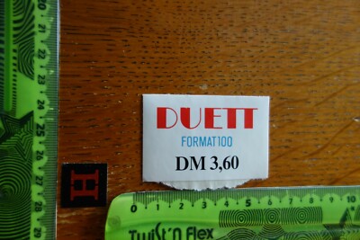 Alter Aufkleber Tabak Zigaretten Automaten DUETT Format 100 - 3,60 DM
