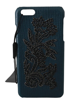 DOLCE & GABBANA Phone Case Cover Blue Leather Floral iPhone 6 Plus $450