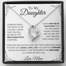 To My Daughter Necklace, Gift for Daughter from Mom, Mother Daughter Necklace