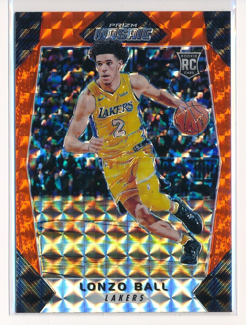 2017-2018 Panini Prizm Mosaic Orange Lonzo Ball #73 Rookie RC Los Angeles Lakers