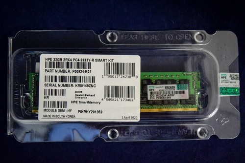 Mémoire Serveur HPE 32GB 2Rx4 PC4-2933Y-R DDR4 P03052-091 P00924-B21 P06189-001