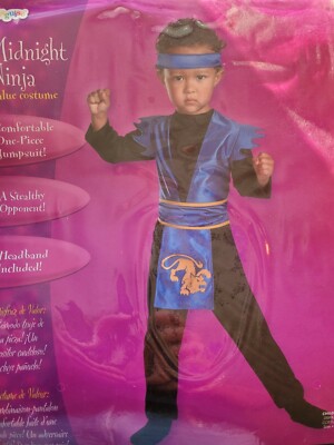 Children's Halloween Costume Midnight Ninja Size 4-6 