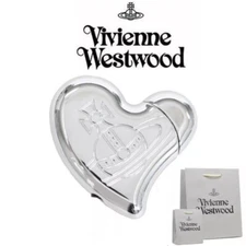 Vivienne Westwood Heart Shape Electronic Gas Lighter Orb Logo Clear Silver New