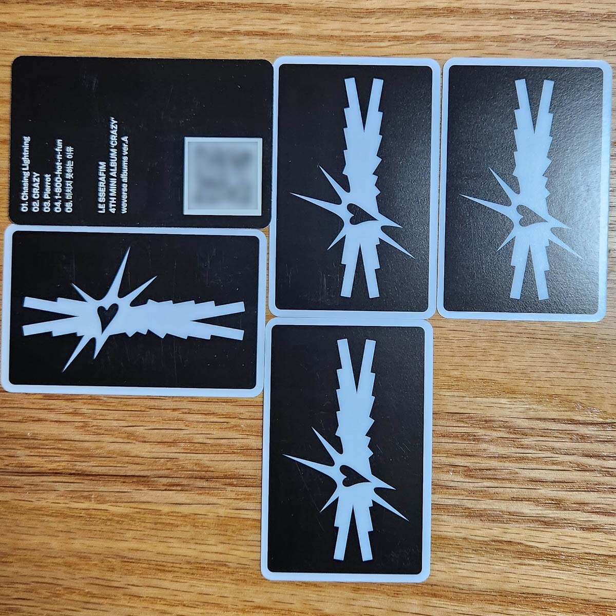 Group, Unit & QR 5pcs Photocard Le Sserafim 4th Mini Album Crazy