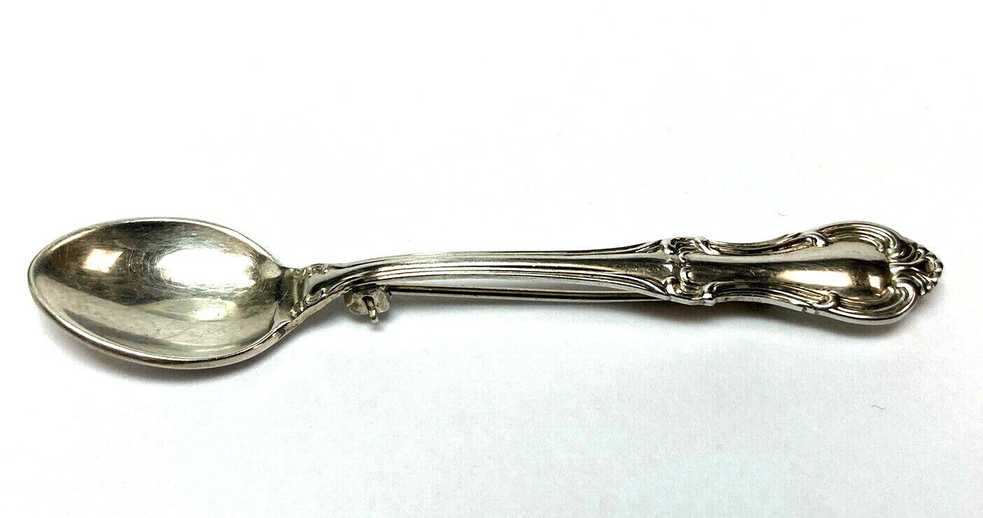 925 Sterling Silver Miniature Flatware Spoon Pin … - image 1