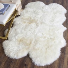 Image of 180x110CM Large Soft Fluffy Faux Fur Sheepskin Rugs Warm Floor Carpet Mat Decor