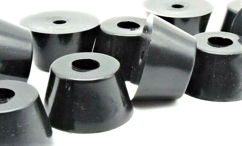 Pies de goma de 1 1/2” x 7/8” de diámetro X 7/8” H para cabezales de guitarra naranja gabinetes de bajos Foto 2 de 4