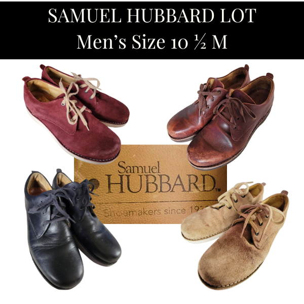 Lotto scarpe uomo Samuel Hubbard taglia 10 5 M 4 paia comode in pelle e camoscio