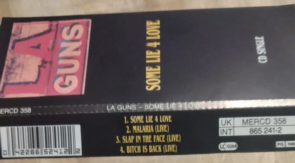 L.A.GUNS SOME LIE 4 LOVE '91CD SINGLE RARE Hollywood Vampires '91 CD 3D Glass Foto 4 de 4