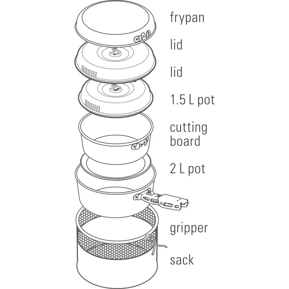 GSI Exterior Bugaboo Base Camper Pequeño - Juego de utensilios de cocina Foto 2 de 4