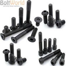 M6 6mm HIGH TENSILE SOCKET CAP, COUNTERSUNK BUTTON DOME ALLEN BLACK BOLTS SCREWS