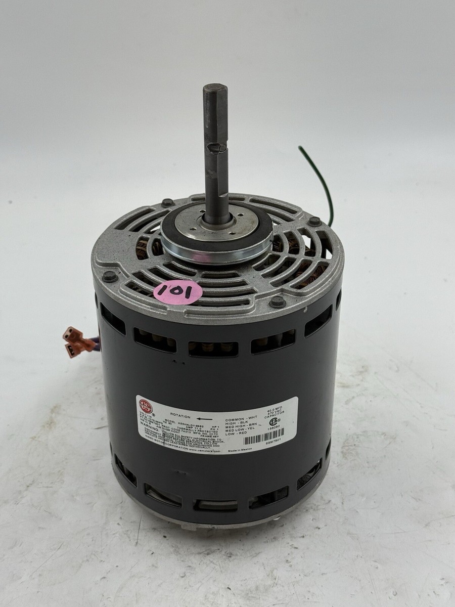 US Motors K55HXLDY-9962 69M7901 Blower Motor 1HP 115V 1075RPM 4SPD