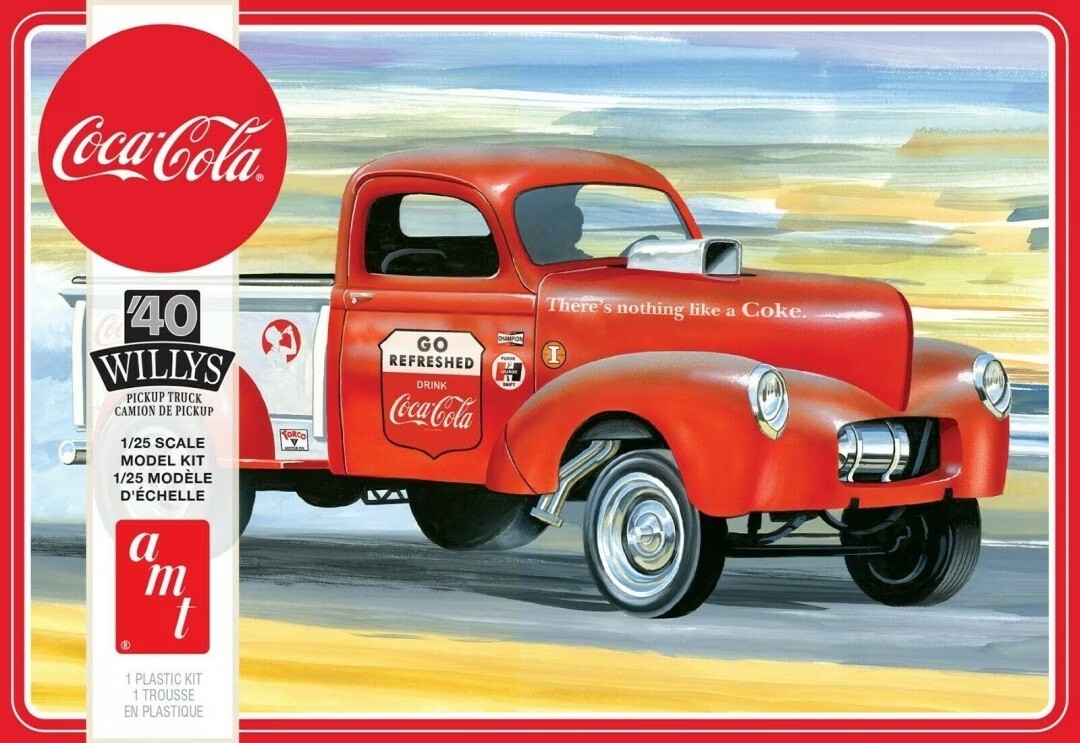 AMT 1145 1:25th scale Coca-Cola '40 Willy's Gasser Pickup Truck