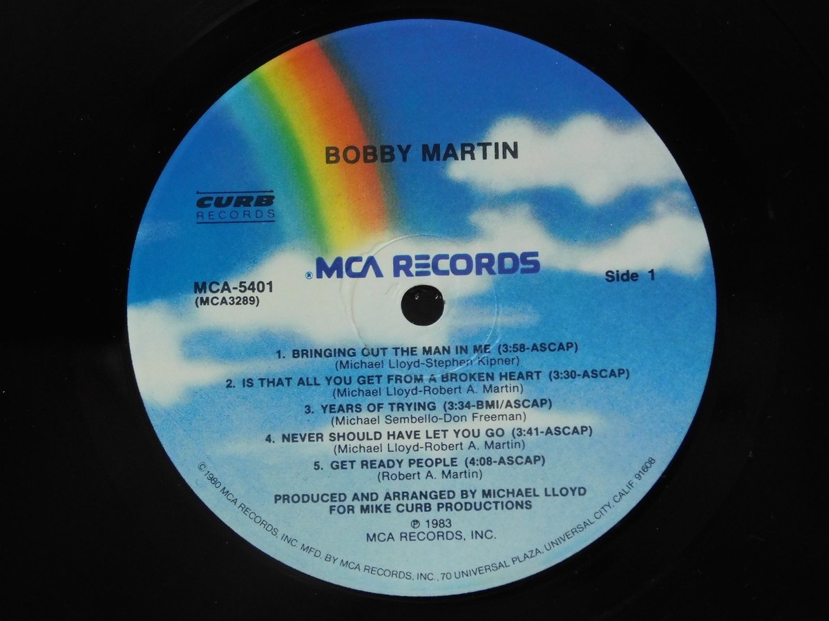 Bobby Martin LP Self Titled MCA M- Zappa Orginal stamped cover 001