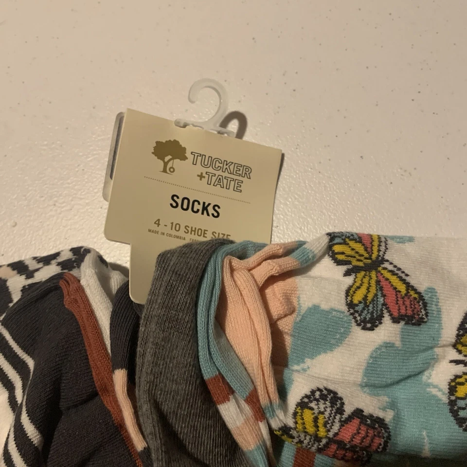 Paquete de 6 calcetines de corte bajo para niños TUCKER + TATE talla 4-10 nuevos con etiquetas 5181 Foto 2 de 3