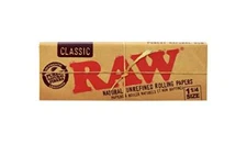 RAW 1 1/4 Rolling Papers Classic Natural Cigarette Paper 1.25 (10 Booklets)