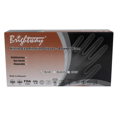 Brightway Nitrile Exam Gloves w/Textured Fingertips 4 mil Medical