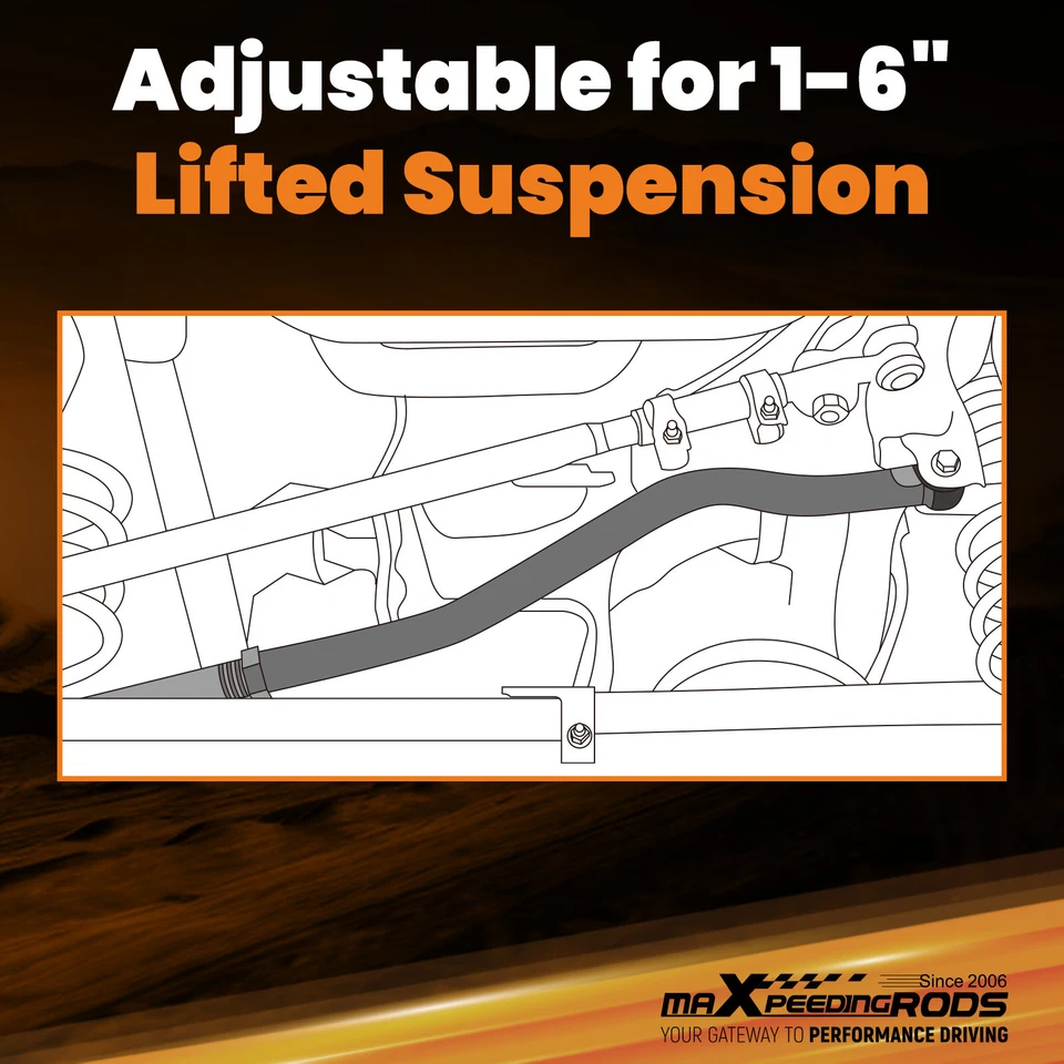 maXpeedingrods Rear Adjustable Track Bar For 1-6" 1997-2006 Jeep Wrangler TJ - Imagem 4 de 4