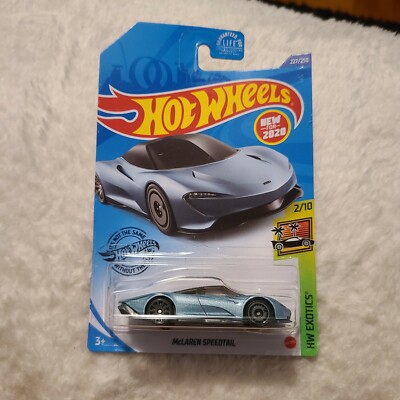 Hot Wheels McLaren Speedtail Diecast Car - Steel Blue, 227/250 Exotics Series 2/10