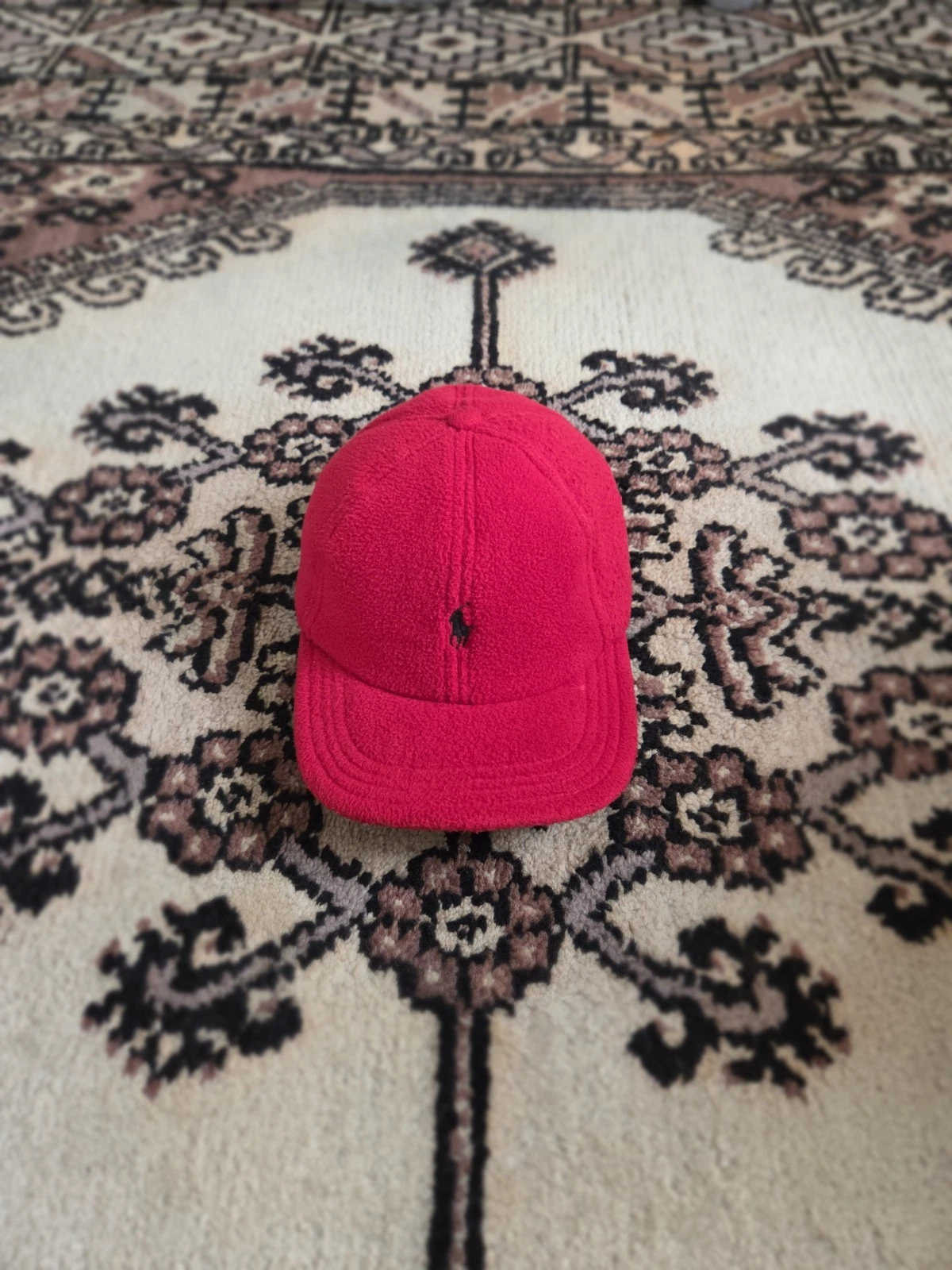 Vintage Made In USA Ralph Lauren Polo Hat 70s 80s Red Fleece