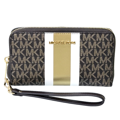 Michael Kors Jet Set Travel LG Flat Continental Wallet Wristlet MK