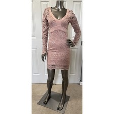 NWT Guess Women's Pink Lace Dress Formal Cocktail Size Small