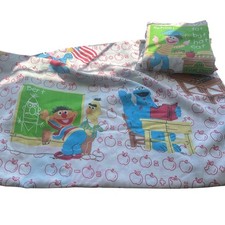 Sesame Street Bedding Set Kids Twin School Theme Vintage 70s/80s Cookie Monster