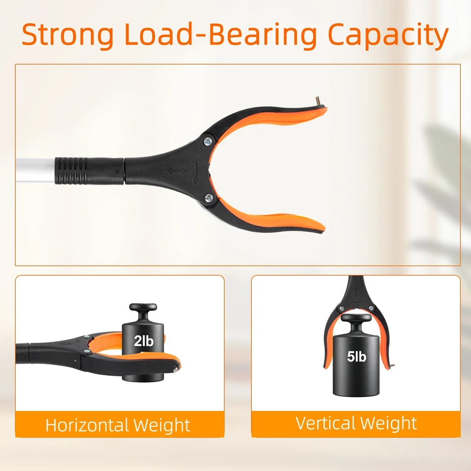 Herramienta de alcance de 32"" agarrador empuñadura de mano alcanzador ayuda de alta resistencia latas de basura Foto 4 de 4