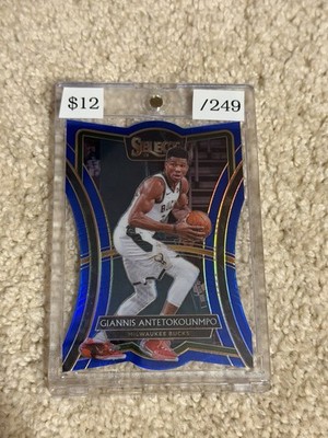 Giannis Antetokounmpo Select Blue Prizm Die Cut 2019-2020 Premier Level /249