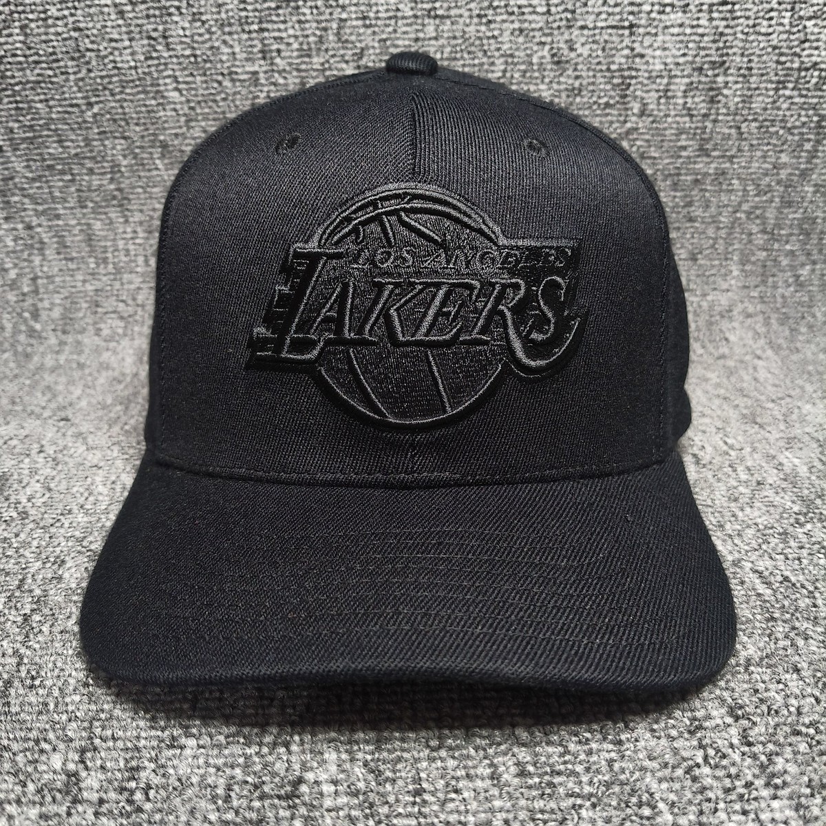 Mitchell & Ness Los Angeles Lakers NBA Black Tonal Snapback Cap Hat