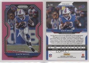 2020 Panini Prizm Rookie Pink Prizm Zack Moss #311 Rookie RC