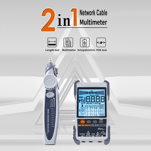 (ET618)ET618 Portable Network Cable Tester With LCD Display Analogs Digital SLK - Afbeelding 3 van 11