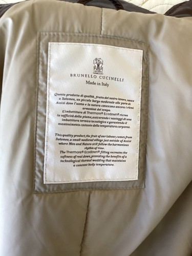 Brunello Cucinelli Leather Cape Jacket Oversized Padded Sz 42 6 M NWT $ 9499 - Picture 6 of 9