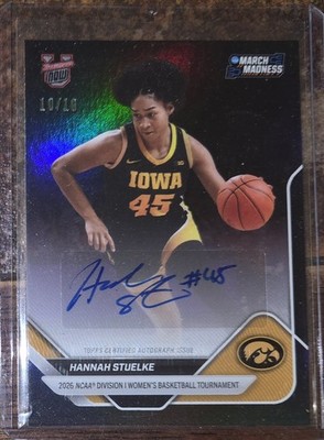 2025-26 Bowman U Now Basketball March Madness Hannah Stuelke Auto /10 NCAA Logo