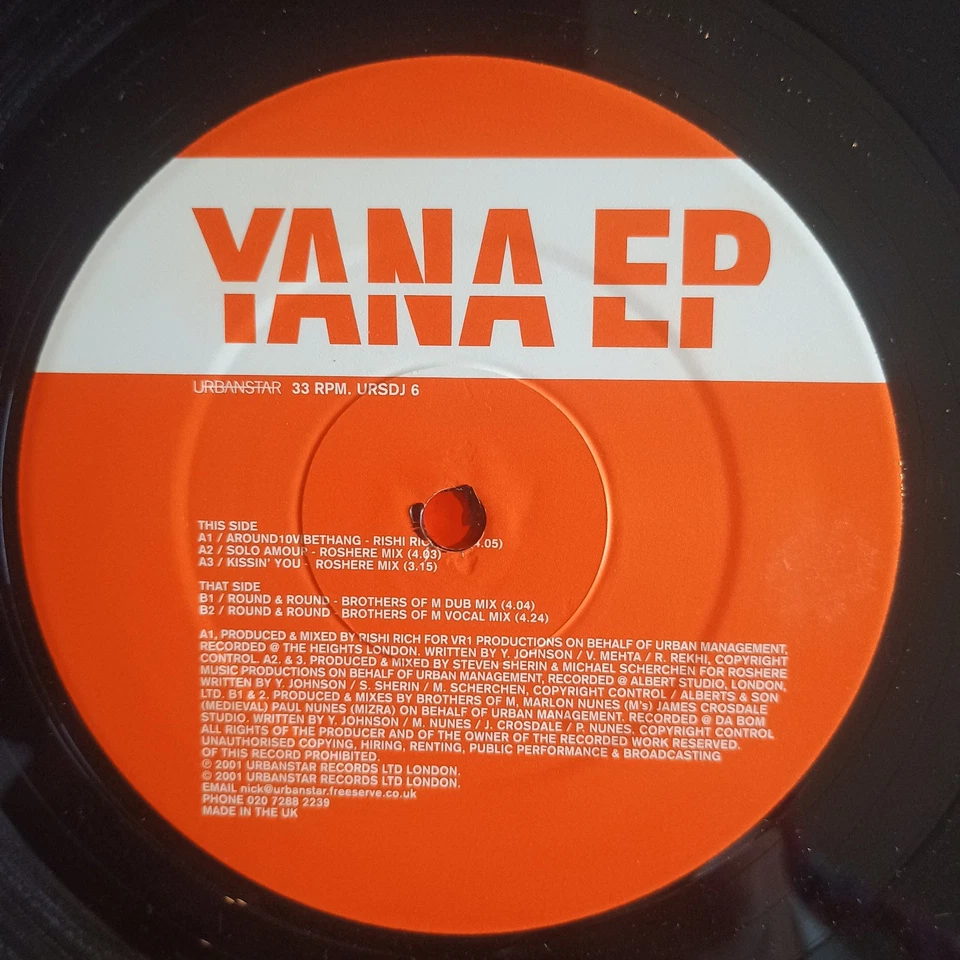 Yana ‎– EP 12" US-2001 PROMO PRESS VG+/G+ - Bild 3 von 4